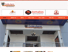 Tablet Screenshot of gokulamfunctionhalls.com